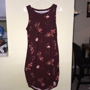 Burgundy Floral Dress